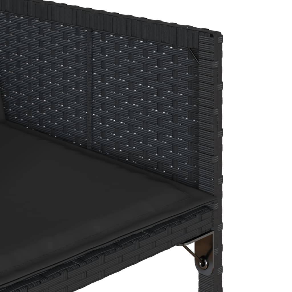 Vidaxl - Ensemble à manger de jardin 9pcs coussins noir résine tressée vidaXL 3278142 - Image 4