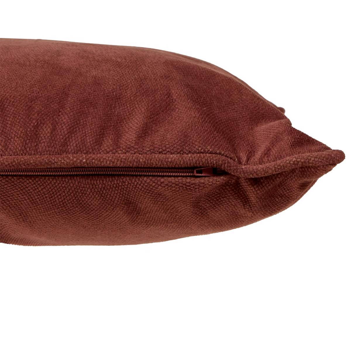 Coussin Déco Uni "Lilou" 30x50cm Marron Tonka - Image 2
