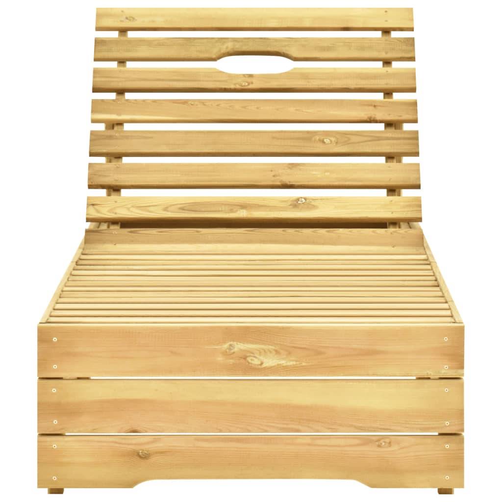 Helloshop26 - Transat chaise longue bain de soleil lit de jardin terrasse meuble d'extérieur avec coussin anthracite bois de pin imprégné - Image 3