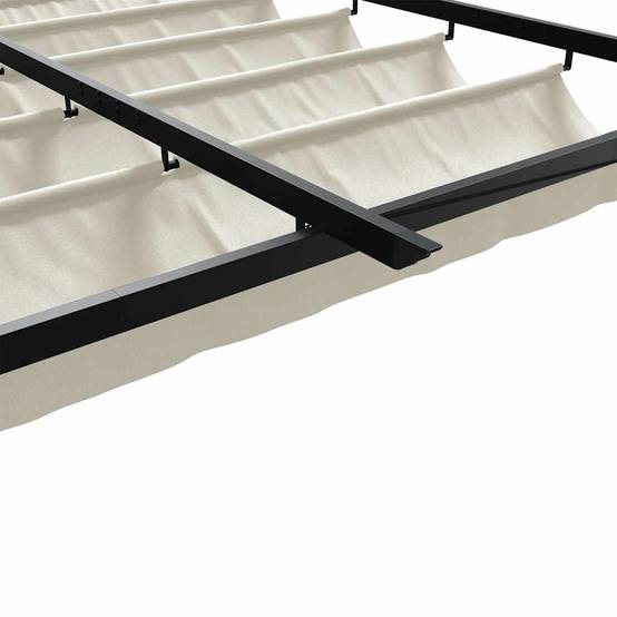 Pergola Murale Adossée Acier Toit Rétractable 4x3 m Crème pour Terrasse - ComfortXL Outdoor Living - Image 7