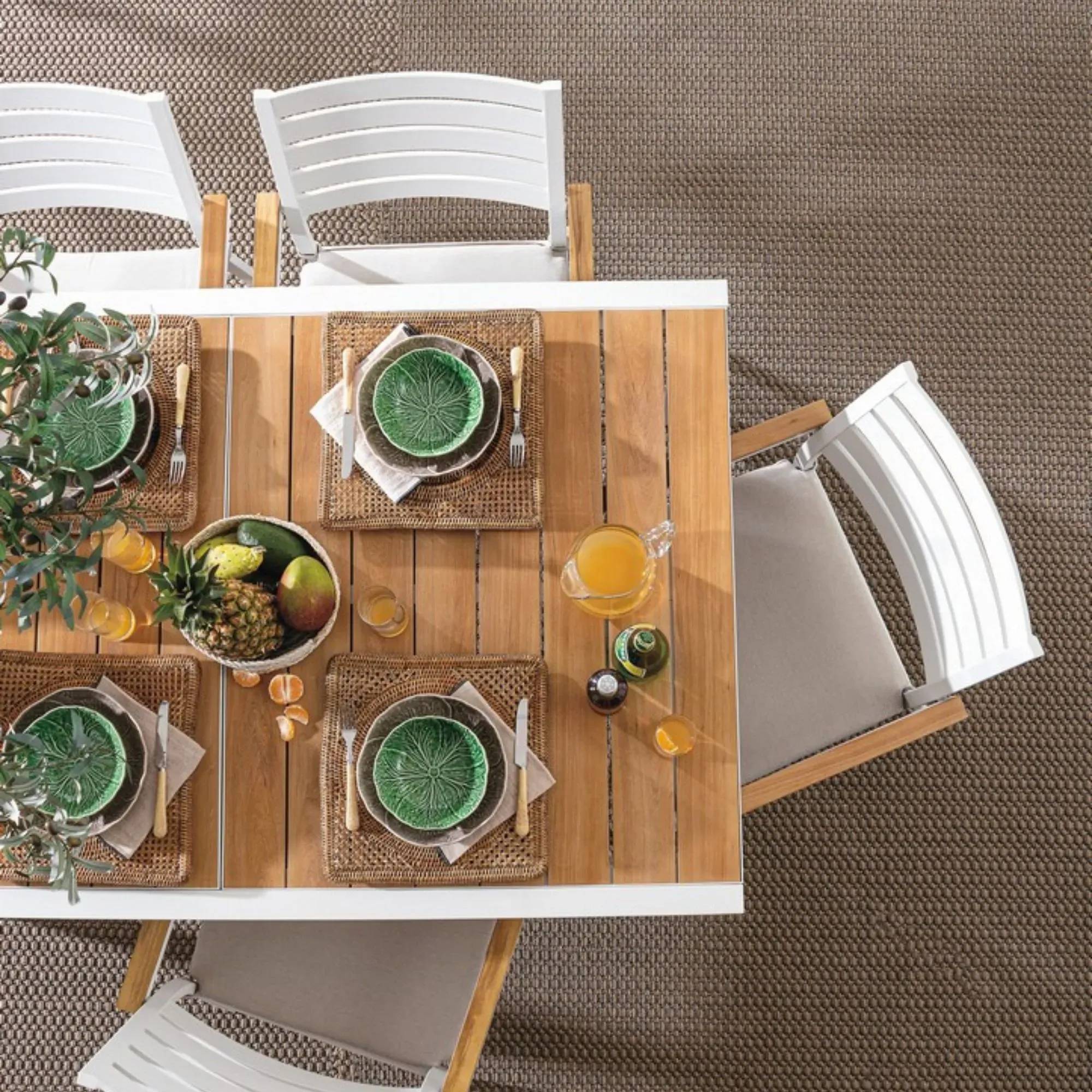 Autre - Table à manger de jardin extensible en métal L160/240 - FREJUS - Image 3