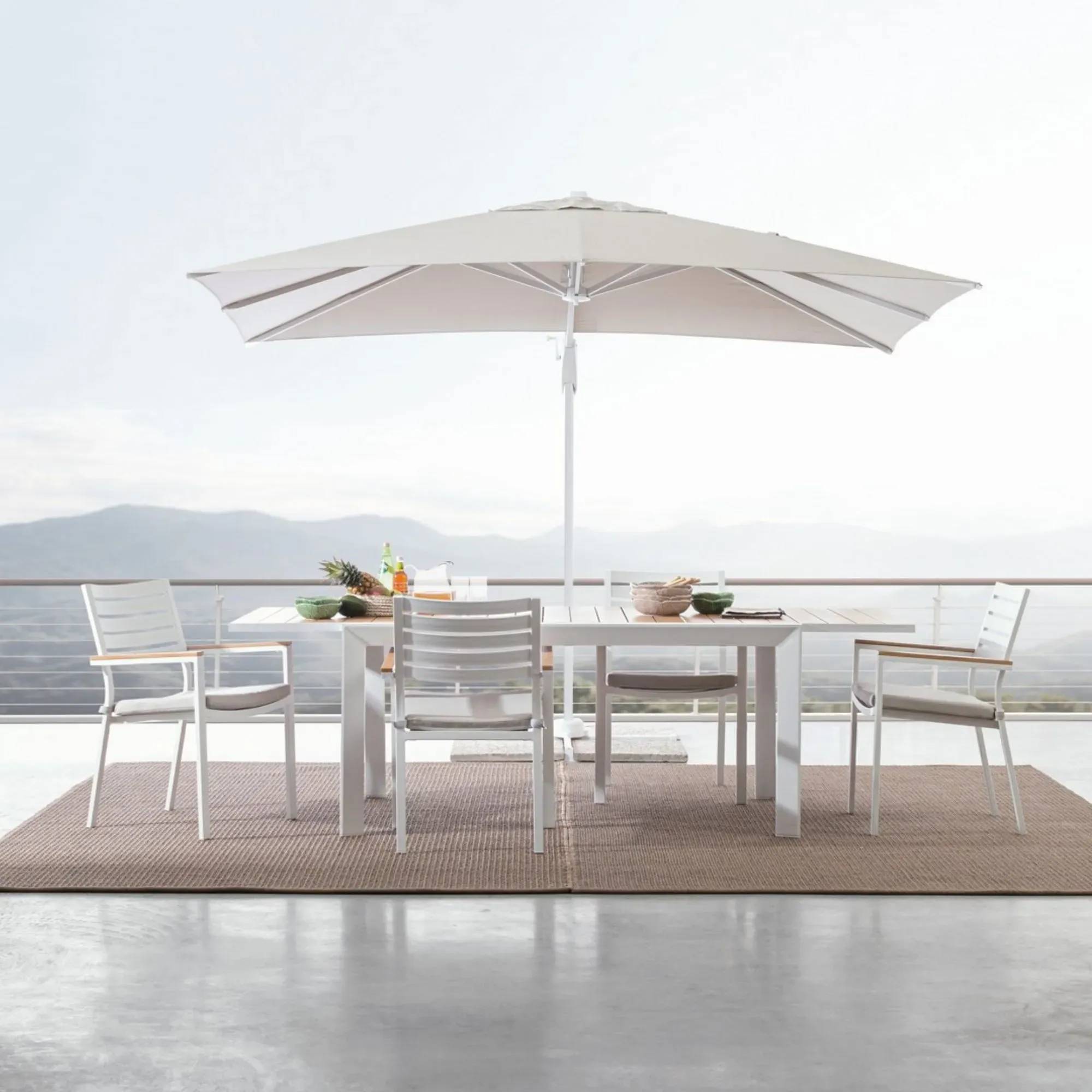 Autre - Table à manger de jardin extensible en métal L160/240 - FREJUS - Image 2