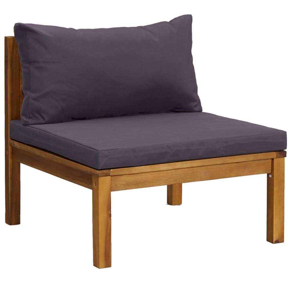 ComfortXL - Canapé de Jardin 4p Bois d'Acacia Modulable avec Coussins Gris pour Terrasse – ComfortXL Outdoor Living - Image 4