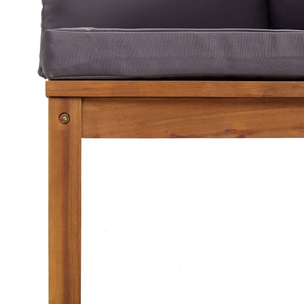 ComfortXL - Canapé de Jardin 4p Bois d'Acacia Modulable avec Coussins Gris pour Terrasse – ComfortXL Outdoor Living - Image 5