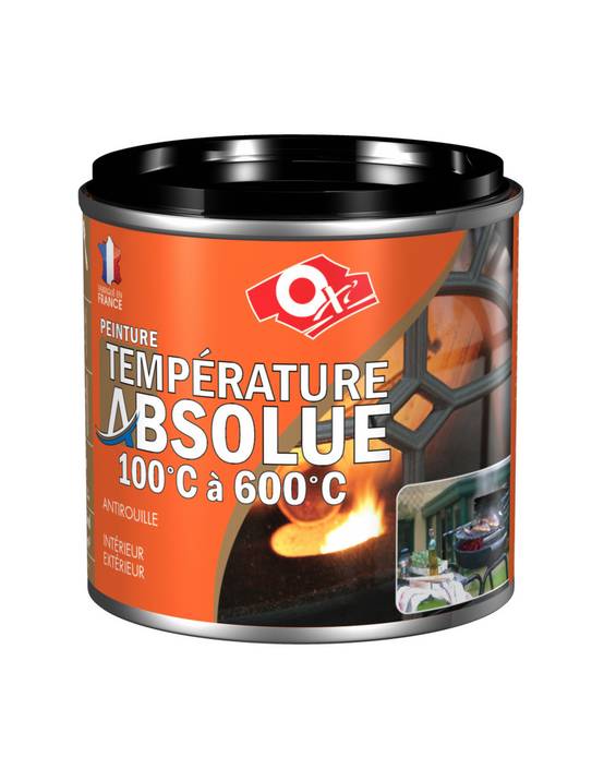 Oxi - Peinture Haute Temperature Noir Sat 125 Ml - Oxi