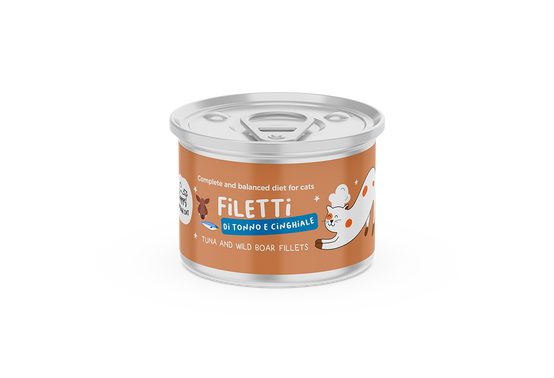 Filets de Thon et Sanglier Aliment complet pour chats - 18 boîtes