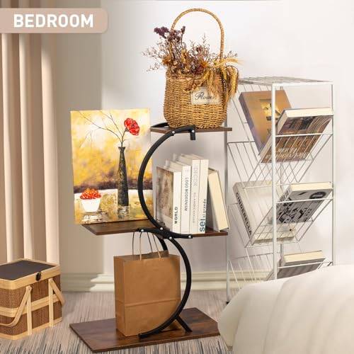Todeco Porte plante interieur 4 Niveaux, Support plantes en Métal, étagère plante interieur support pot de fleurs pour Salon Balcon Jardin Bureau - Image 4