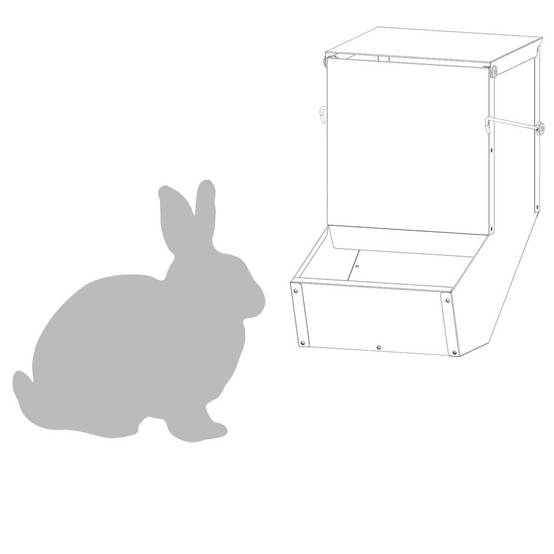 Mangeoire Moyenne Lapin Acier 1,5kg Crochets Intégrés Noir - ComfortXL Outdoor Living - Image 9
