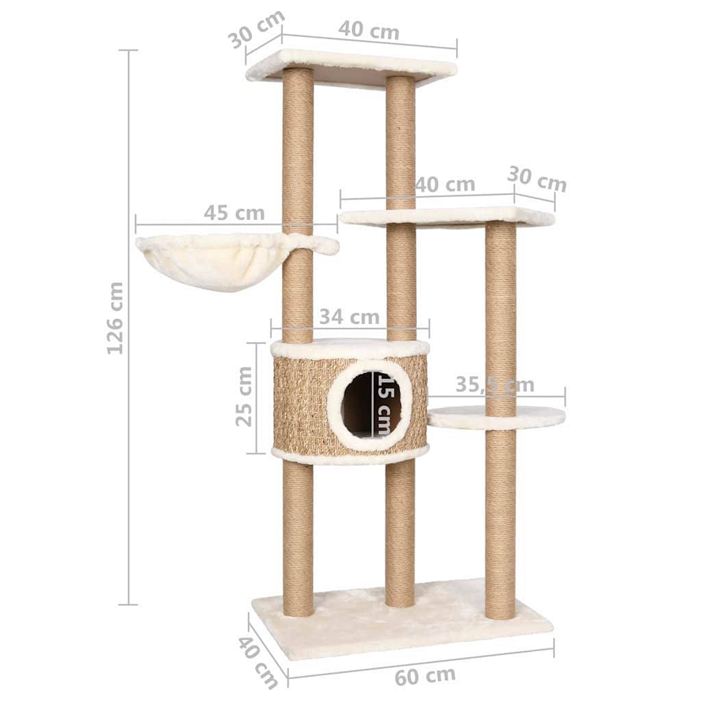 Vidaxl - Arbre à chat avec griffoirs 126 cm Herbiers marins vidaXL 170980 - Image 3