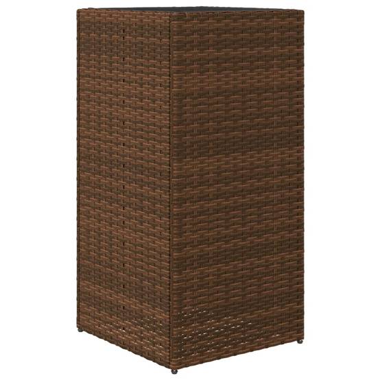 Lot de 2 Jardinières, Bac à fleurs, Pot de fleurs marron 40x40x80 cm résine tressée - Image 8