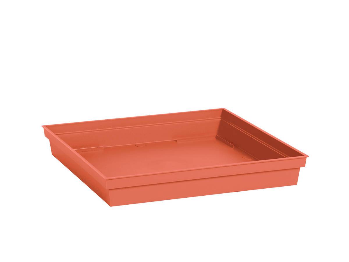 Eda - Soucoupe Toscane carrée 32 cm - Orange terre battue - Eda - Image 1