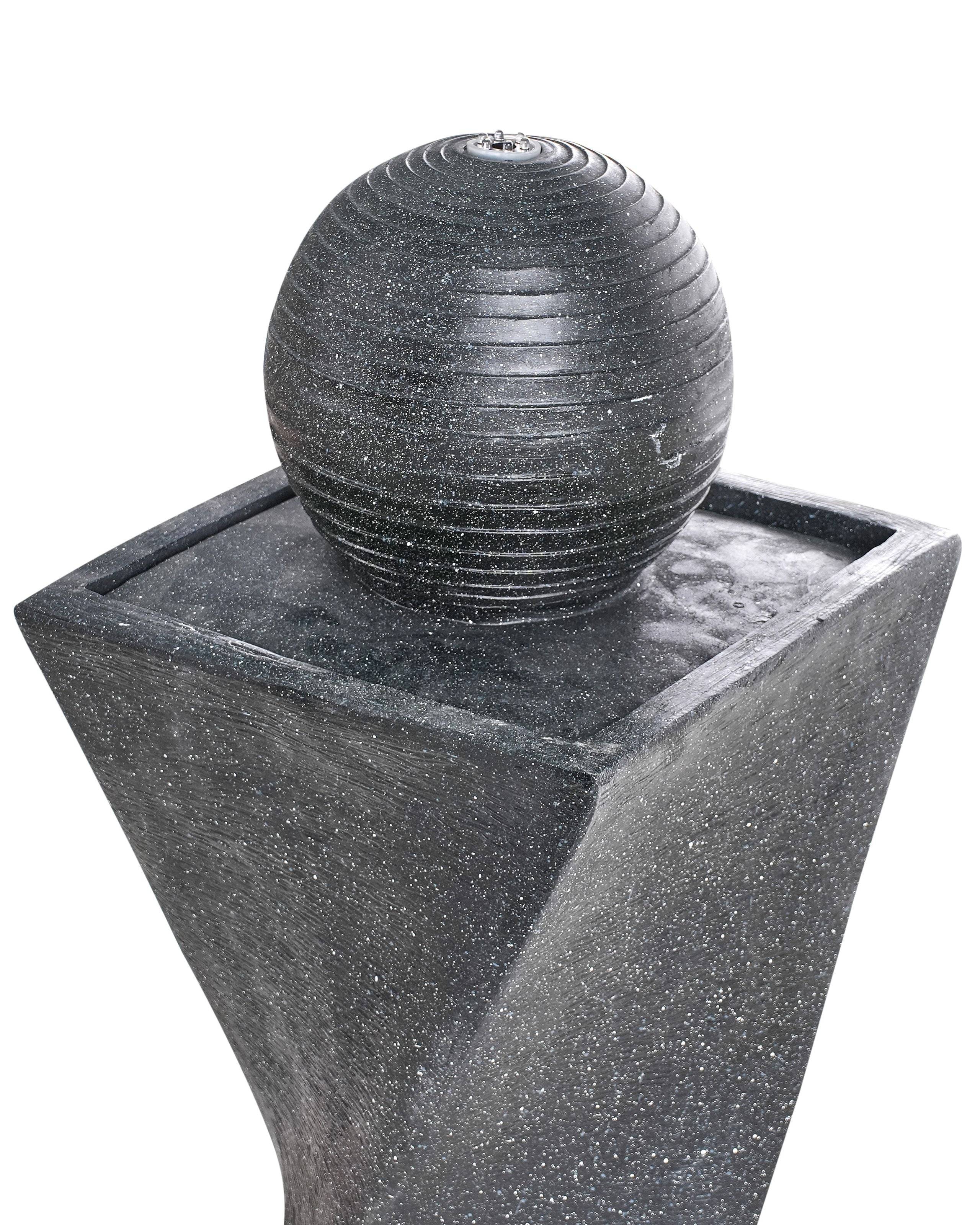 Beliani - Fontaine décorative Résine Gris graphite ACQUACHETA - Beliani - Image 8