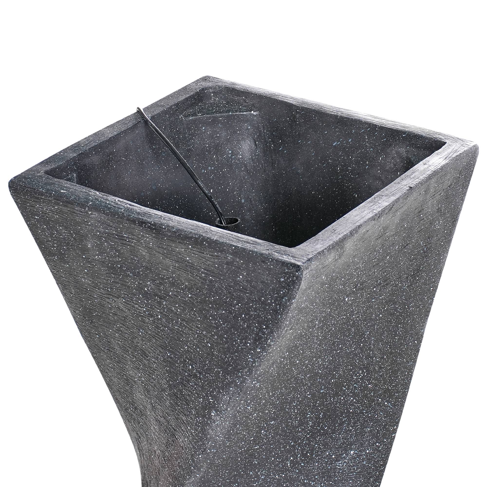 Beliani - Fontaine décorative Résine Gris graphite ACQUACHETA - Beliani - Image 9