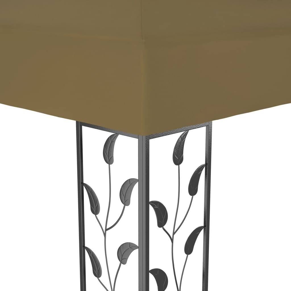 Vidaxl - Tonnelle avec double toit 3x4 m Taupe 180 g/m² vidaXL 312244 - Image 6