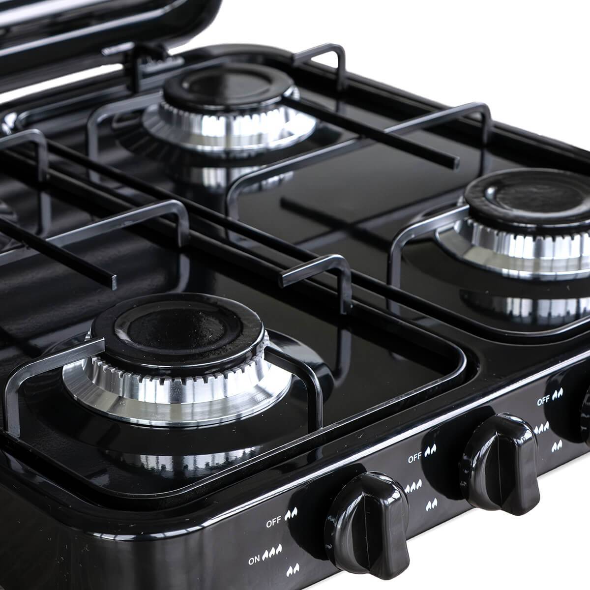 Intec - Plaque de cuisson gaz 4 feux 8800W Réchaud à gaz portable Noire Gaz Butane ou Propane Bruleurs inox INTEC - Image 6