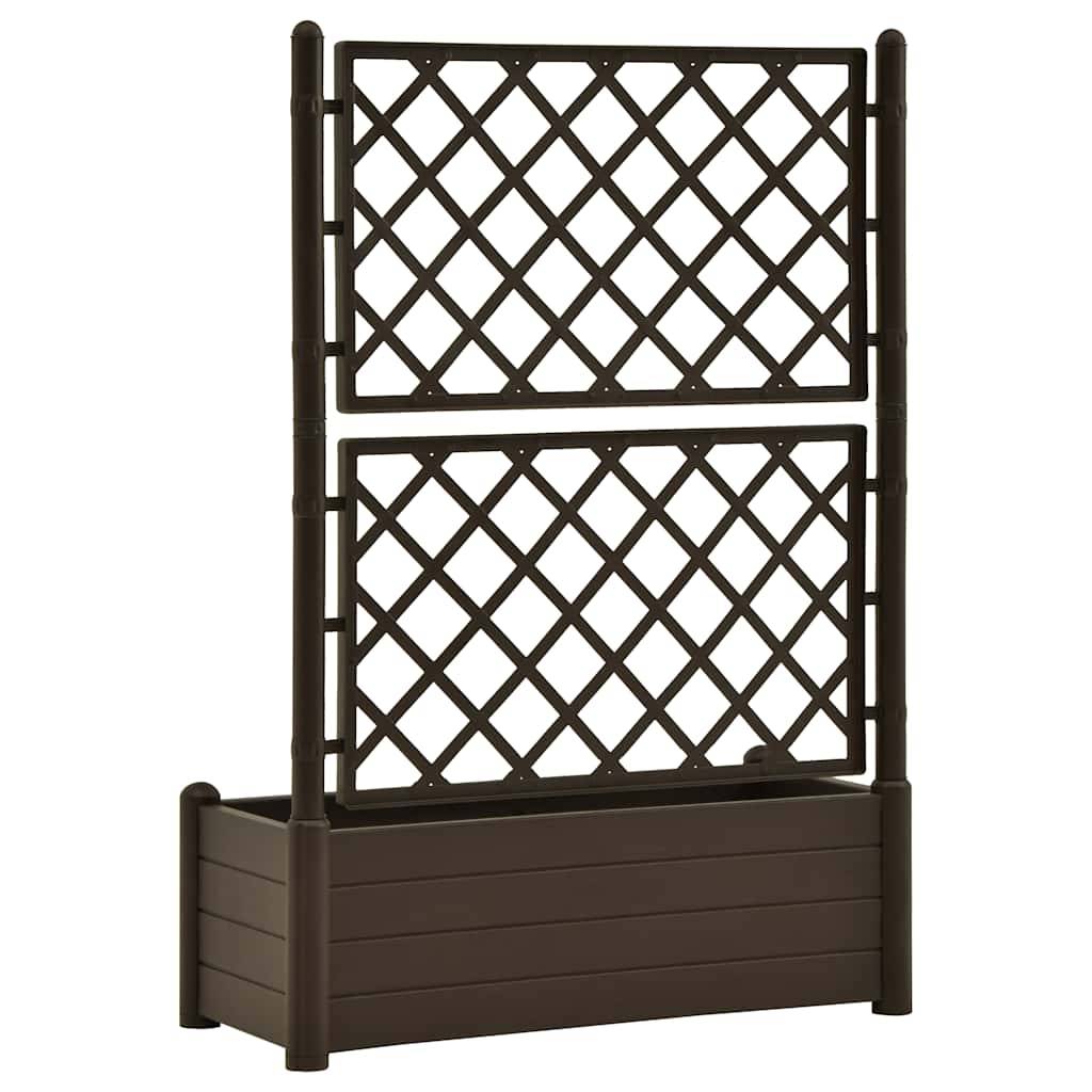 Vidaxl - Jardinière avec treillis 100x43x142 cm PP Moka vidaXL 313984 - Image 7