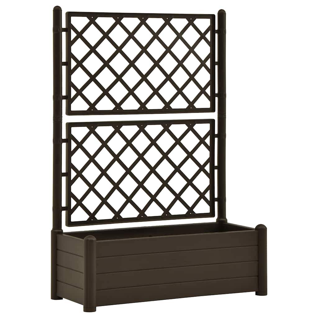 Vidaxl - Jardinière avec treillis 100x43x142 cm PP Moka vidaXL 313984 - Image 2