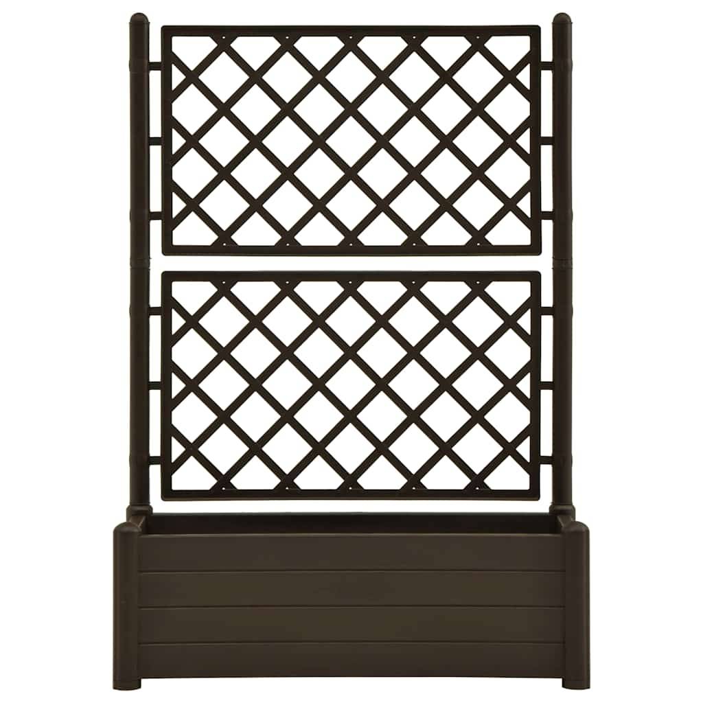 Vidaxl - Jardinière avec treillis 100x43x142 cm PP Moka vidaXL 313984 - Image 5