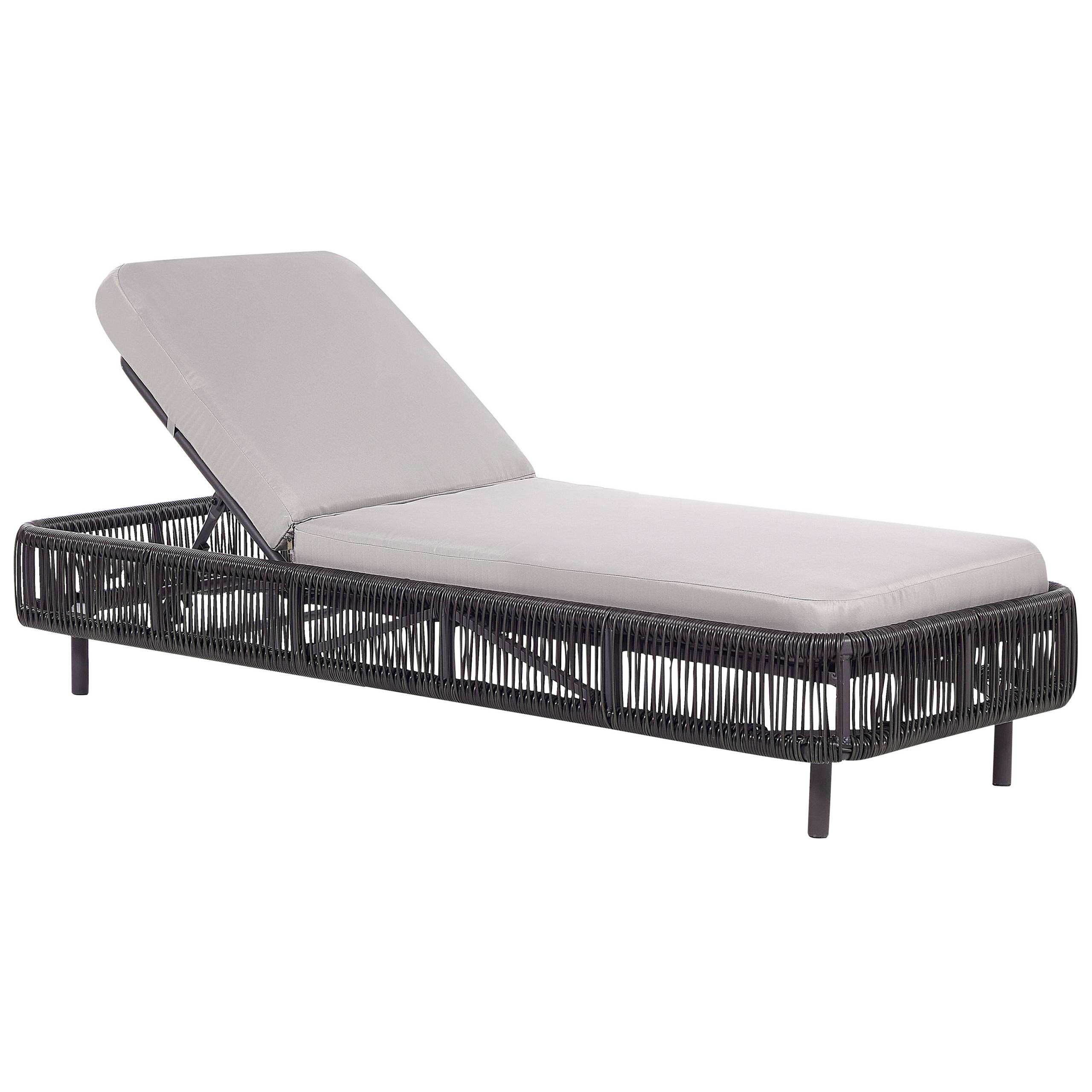 Beliani - Chaise longue Polyrotin Gris OSINI - Beliani - Image 2