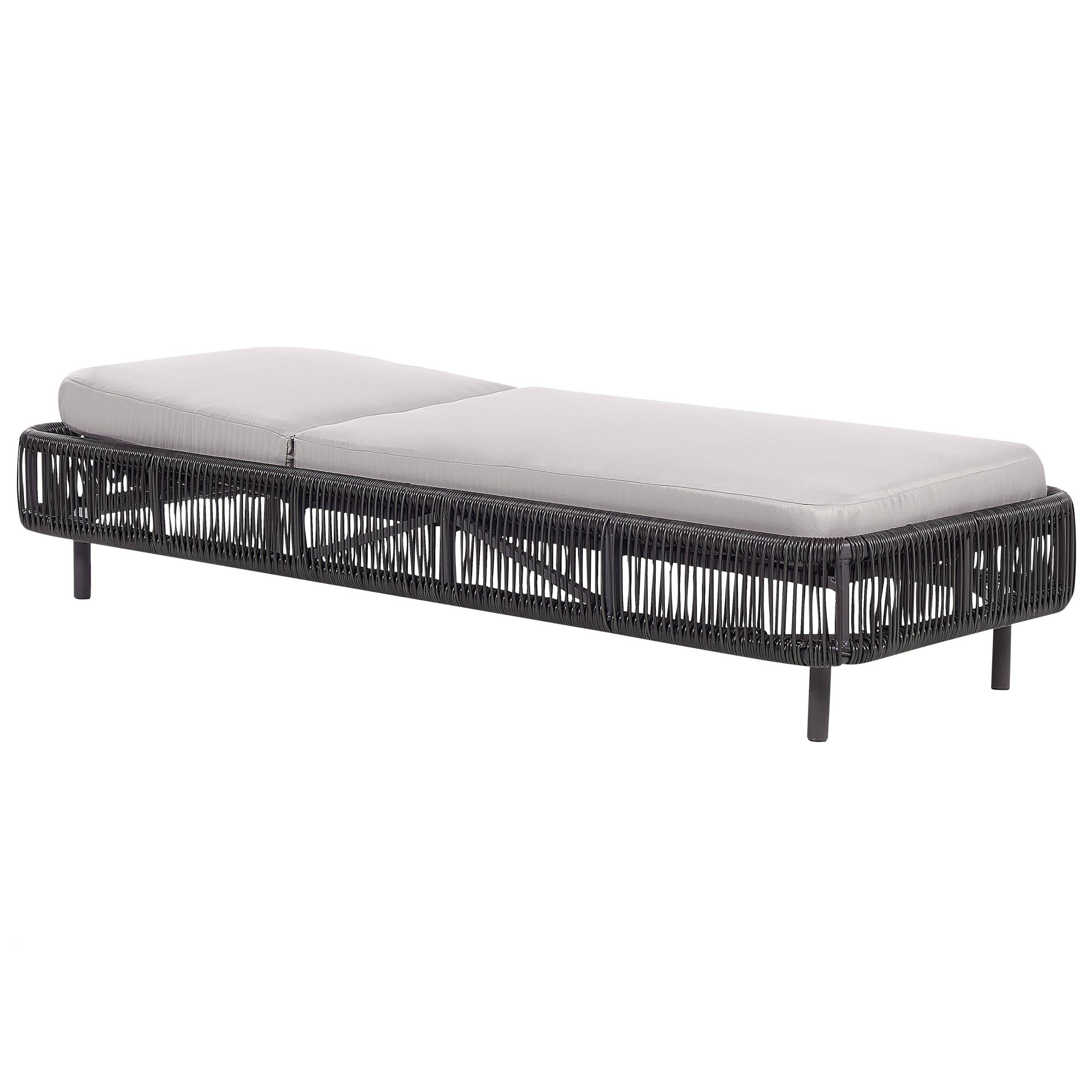 Beliani - Chaise longue Polyrotin Gris OSINI - Beliani - Image 5