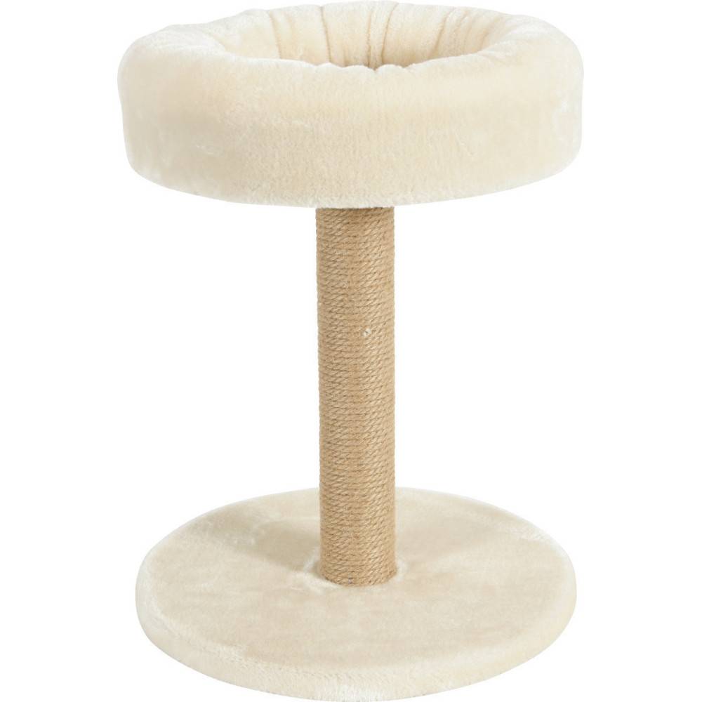 Animallparadise - Arbre à chat 2 en 1, ø 35 cm x hauteur 45 cm, couleur beige, pour chats et chatons. - Image 1
