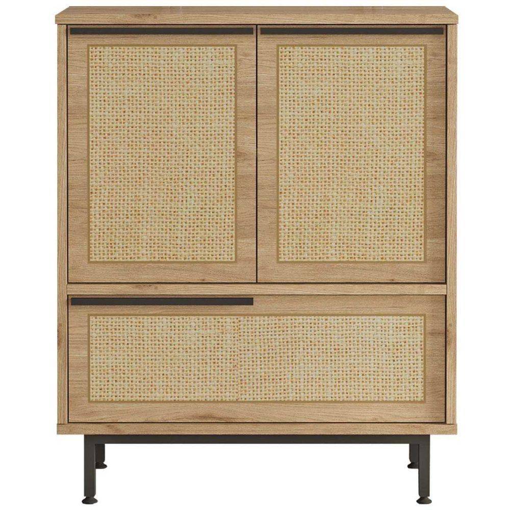 Hanah Home - Meuble de rangement en aggloméré et effet cannage Only - Image 4