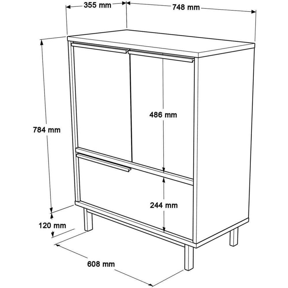 Hanah Home - Meuble de rangement en aggloméré et effet cannage Only - Image 3