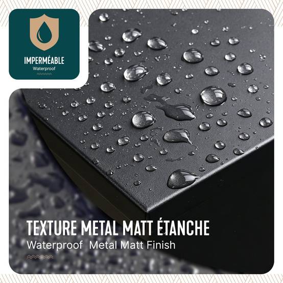 Vounot - Réservoir à granulés avec roulettes 55kg - 36x36x76cm - rangement à pellets en métal - noir - VOUNOT® - Image 7
