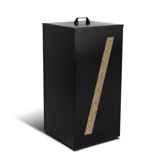 Vounot - Réservoir à granulés avec roulettes 55kg - 36x36x76cm - rangement à pellets en métal - noir - VOUNOT® - Image 1