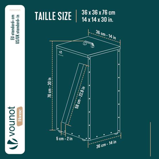 Vounot - Réservoir à granulés avec roulettes 55kg - 36x36x76cm - rangement à pellets en métal - noir - VOUNOT® - Image 3