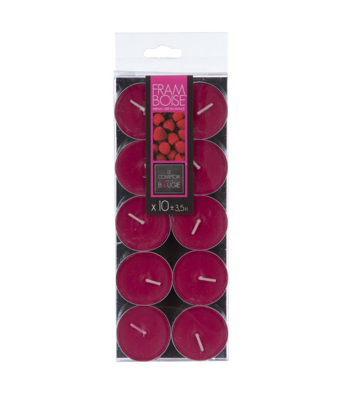 Lot de 10 bougies parfumées Framboise - Image 2