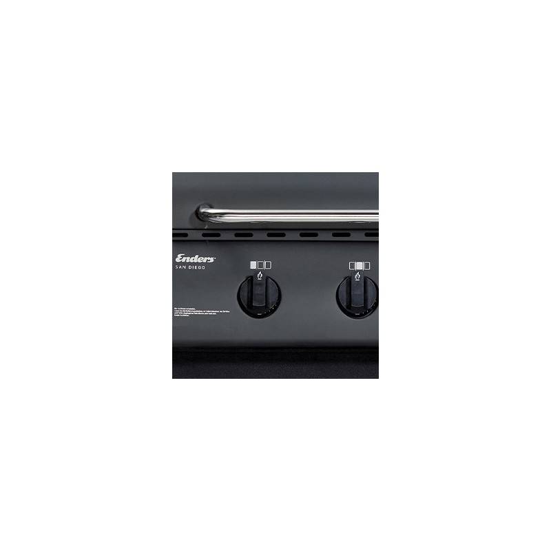 Barbecue gaz San Diego 3 - ENDERS - 3 brûleurs Inox - Surface de cuisson 50,5 x 33 cm - Grille inox - Tablettes - 7,05 kW - Image 7
