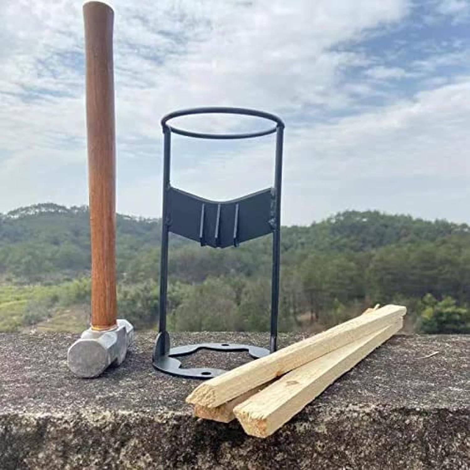Fendeur de bûches, fendeur de bûches d'angle pour fendre du bois, fendeur de bûches manuel, fendeur de bûches portable - 32 x 19 cm-Lytech - Image 6