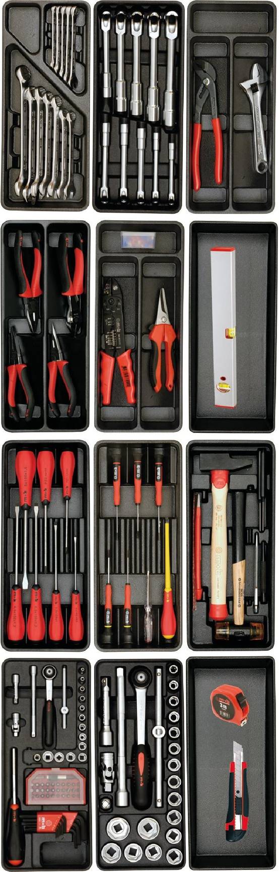 Servante d'atelier PROLINER noire 6 tiroirs – 126 pièces - MOB - Image 5