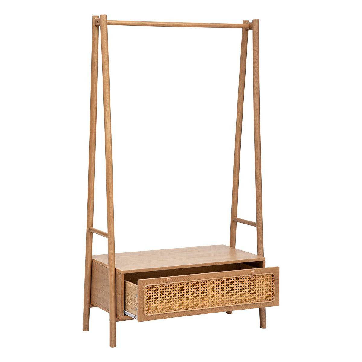 Portant à Vêtements Avec Tiroir "Tiria" 162cm Marron - Image 2