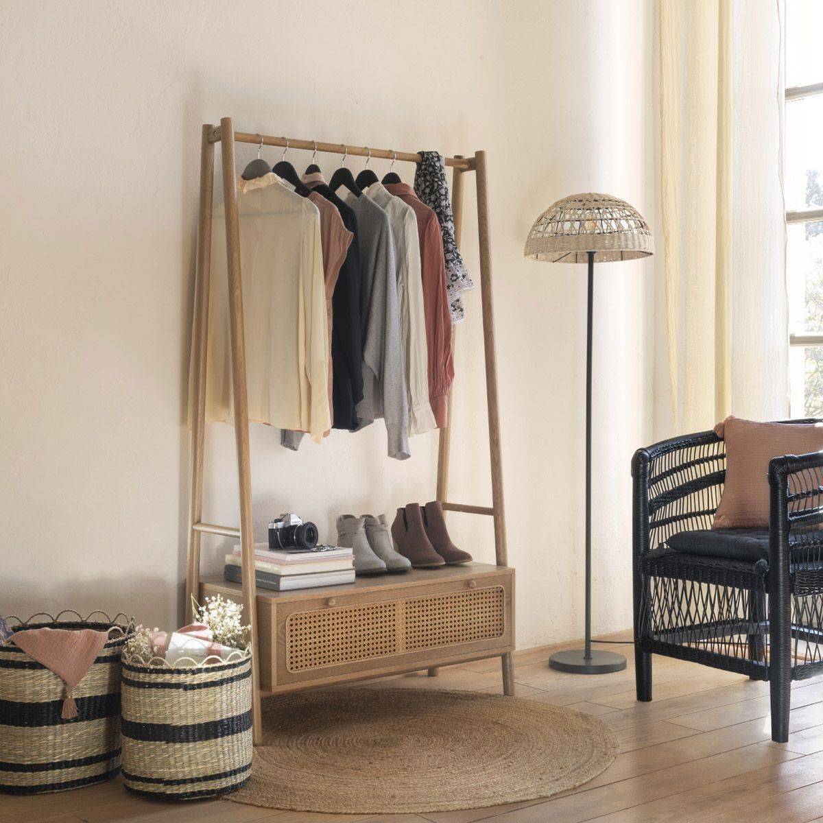 Portant à Vêtements Avec Tiroir "Tiria" 162cm Marron - Image 5