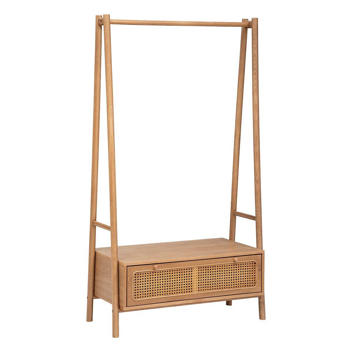 Portant à Vêtements Avec Tiroir "Tiria" 162cm Marron - Image 1