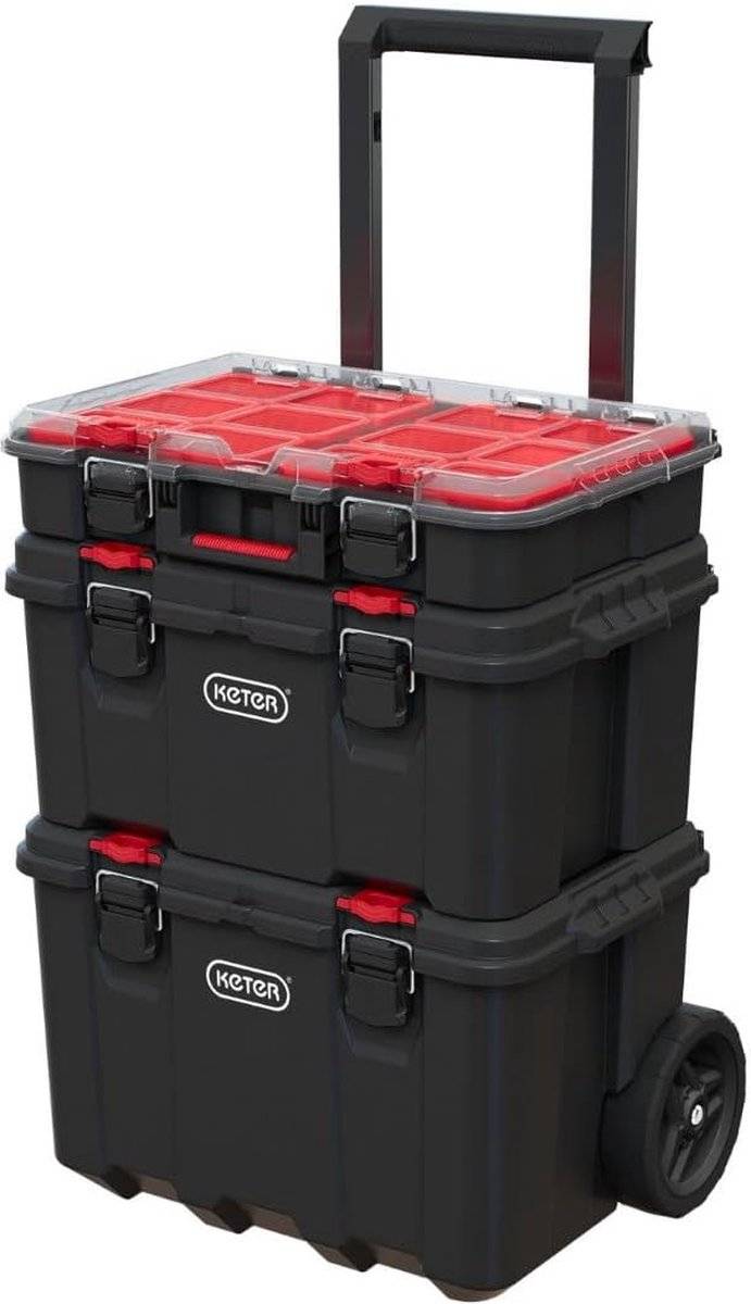 Keter - Système de rangement d’outils 3 en 1 - collection Stack n roll - Noir - KETER - Image 1