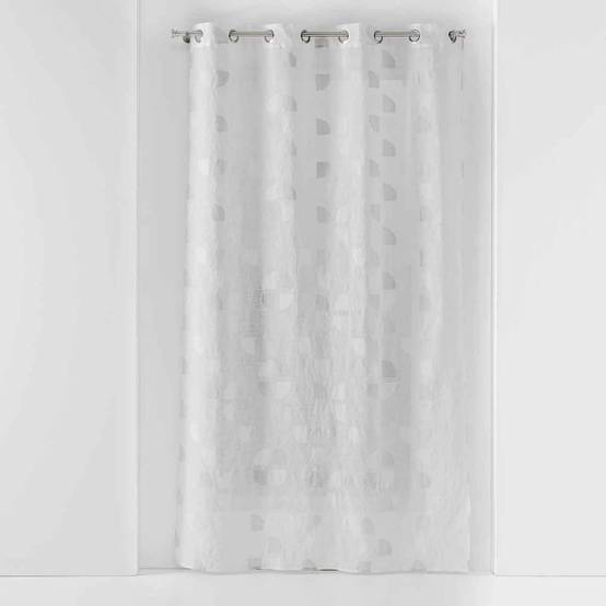 Rideau Voilage à Œillets "Pixie" 140x240cm Blanc - Image 1