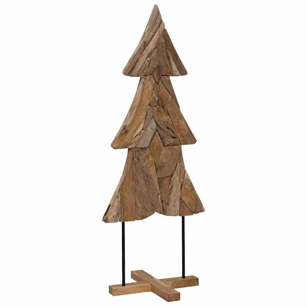 Maison Chic - Sapin de Noël | Arbre de Noël avec support Marron 150 cm Bois de teck solide Maison Chic - Image 1