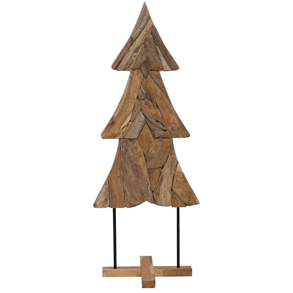 Maison Chic - Sapin de Noël | Arbre de Noël avec support Marron 150 cm Bois de teck solide Maison Chic - Image 4