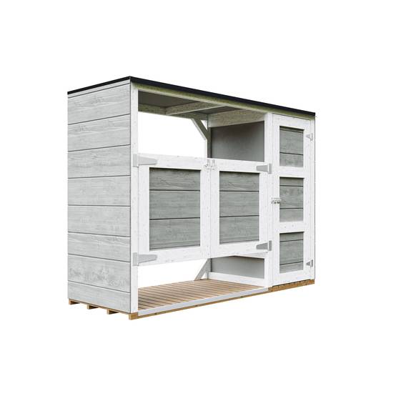 Timbela - Abri de jardin pour poubelles, Cache poubelle extérieur 1,62 m² / 2x240L - Timbela M981A-TUNDRA GREY - Image 2
