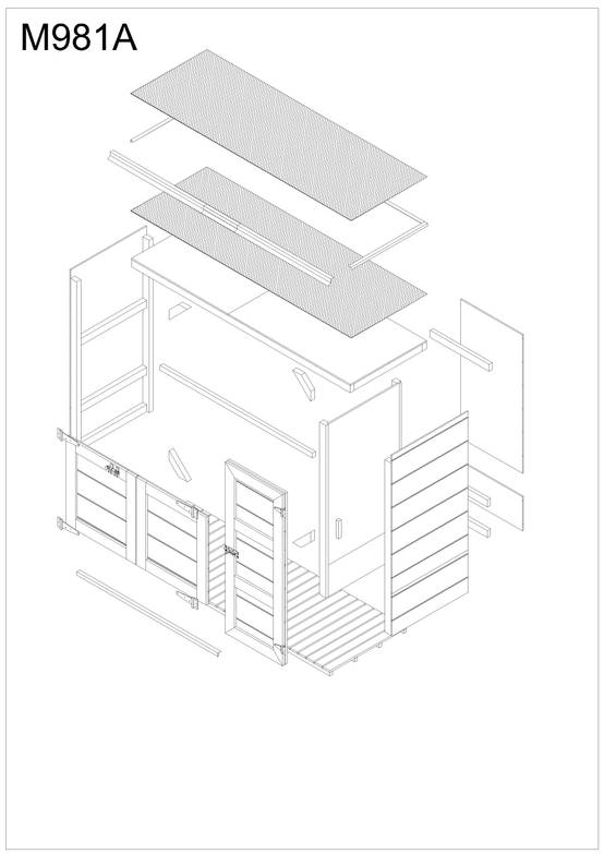 Timbela - Abri de jardin pour poubelles, Cache poubelle extérieur 1,62 m² / 2x240L - Timbela M981A-TUNDRA GREY - Image 6
