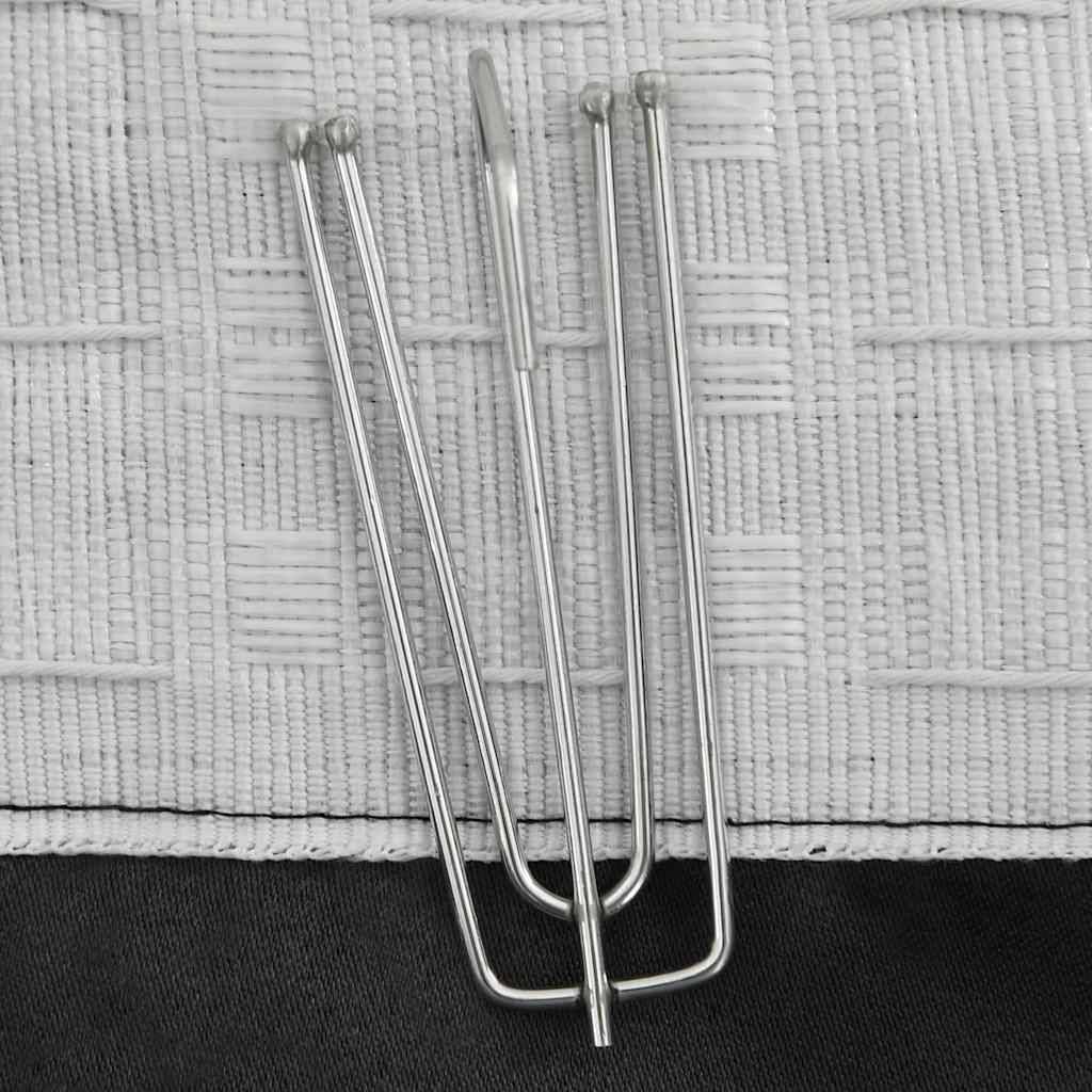 Rideaux occultants - Panneaux de rideau aspect lin crochet 2pcs Anthracite 140x245cm - Image 3