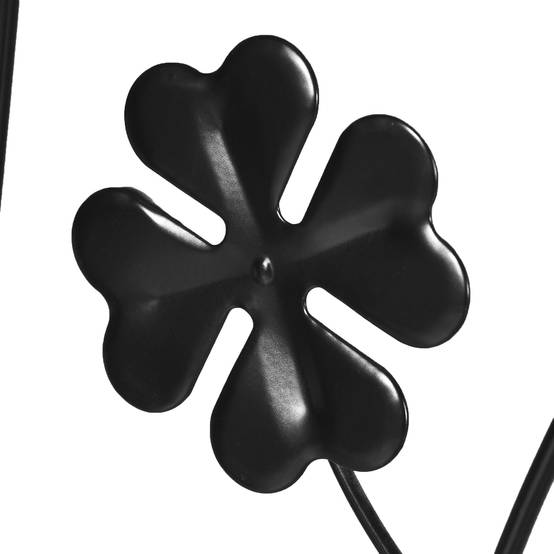 ComfortXL - Treillis plantes grimpantes métal noir 38 x 98 cm jardin terrasse lot de 2 avec motifs oiseaux et trèfles - Image 9