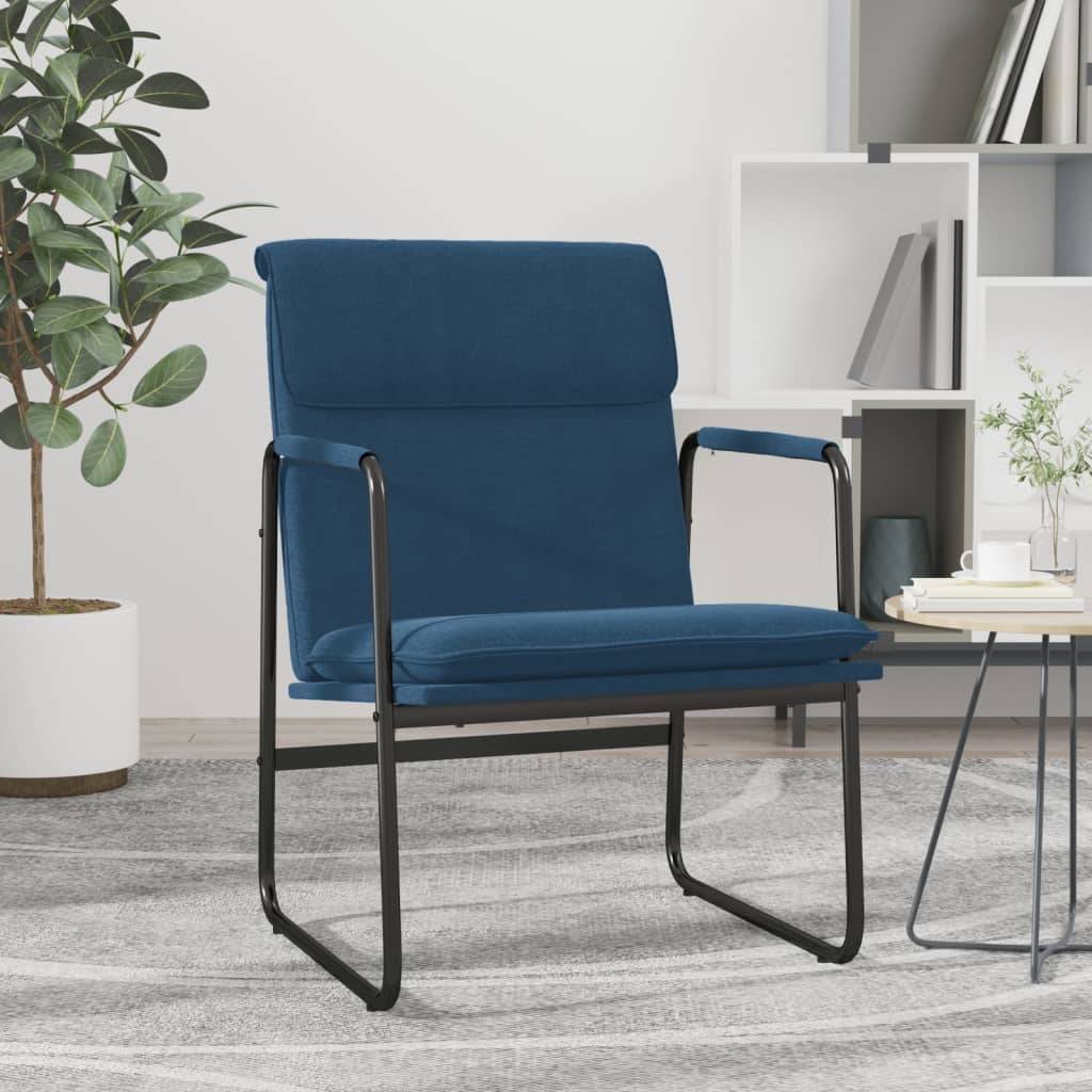 Maison Chic - Chaise longue | Transat | Bain de soleil Bleu 55x64x80 cm Tissu - Image 2
