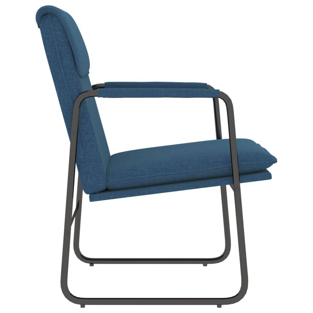 Maison Chic - Chaise longue | Transat | Bain de soleil Bleu 55x64x80 cm Tissu - Image 4
