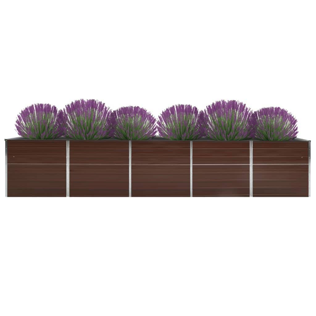 Prolenta Premium - Jardinière acier marron 400 x 80 x 77 cm - Prolenta premium p3102.6 - Image 1