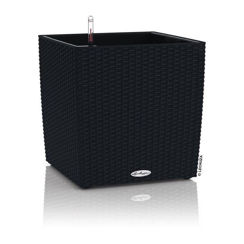 Lechuza - Pot De Fleur Lechuza Cube Cottage 50 - Kit Complet, Noir Graphite - Image 1