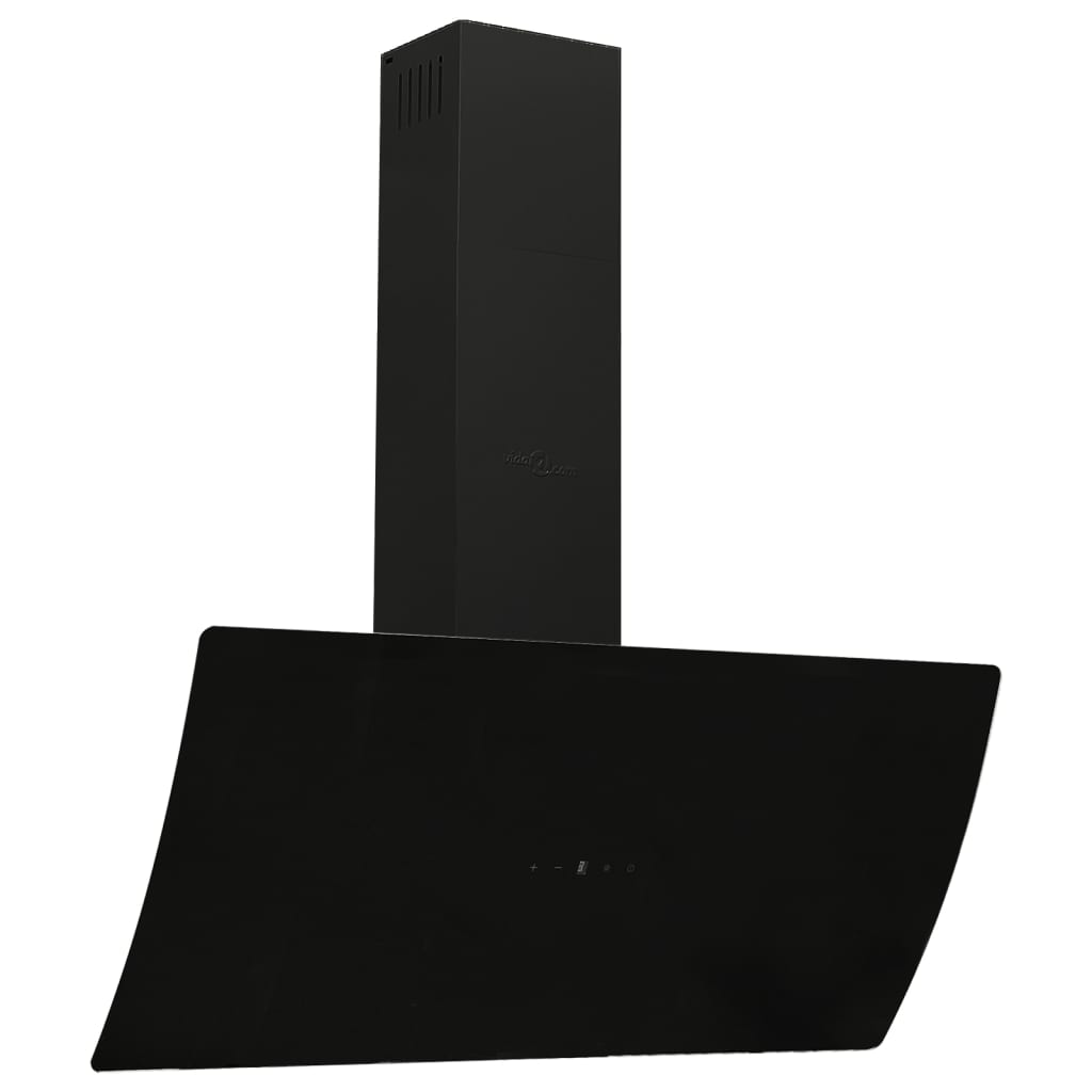 Vidaxl - Hotte murale 90 cm Acier et verre trempé Noir - vidaXL - Image 1